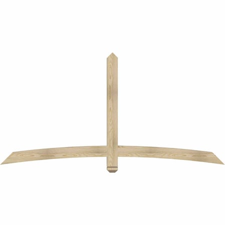 Ekena Millwork Bellingham Rough Sawn Timber Gable Bracket, Douglas Fir, 84"W x 42"H x 4"D x 4"F, 12/12 Pitch GBW084X42X0404BEL00RDF